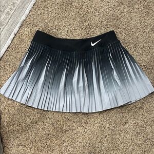 Nike Women's Black and White Pleated Mini Skirt